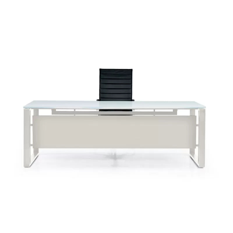 Bureau de direction Velvet blanc avec siège au design moderne