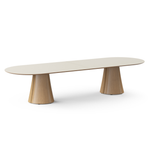 Table de réunion avec piètement en bois (8-12 places) - Botany